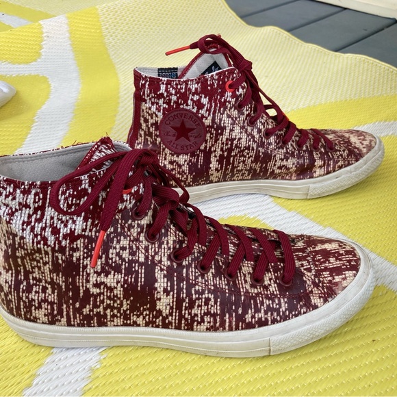 High Top Canvas Chuck Taylor 2 Lace-up Classic Casual Walking Shoes/ wine color - Picture 3 of 4